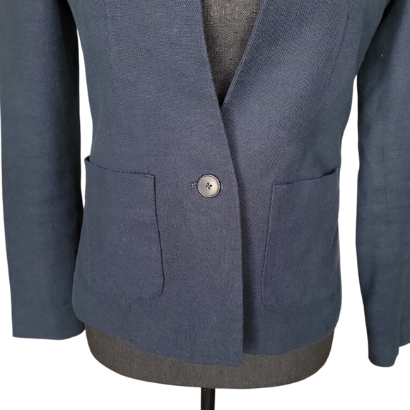 Banana Republic Navy Blue Blazer Women's Size 0 Petite - Picture 6 of 10